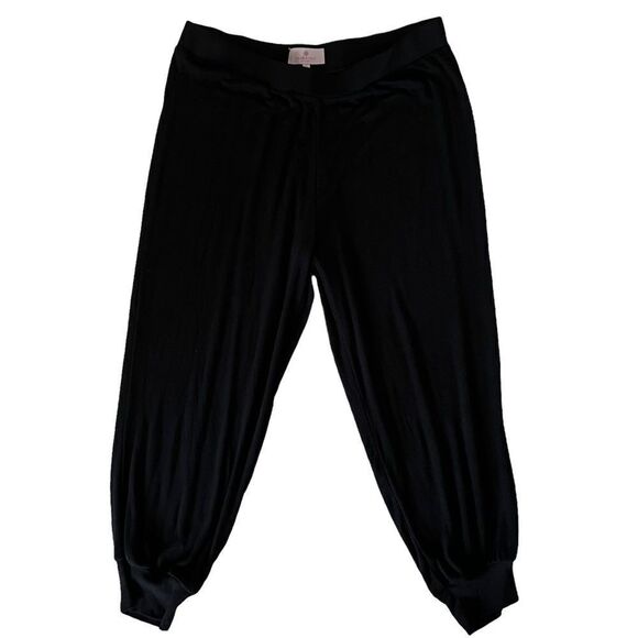 Laurie Felt Los Angeles Black Joggers Size Large - Picture 1 of 5